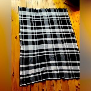 Happy Habitat Black & White Plaid Throw